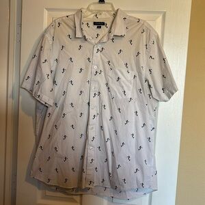 Club Room men’s white mermaid button down shirt size XXL